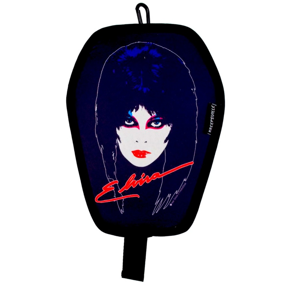 NWT Kreepsville666 80’s Inspired Elvira Coffin Shaped Neoprene Clip Pouch